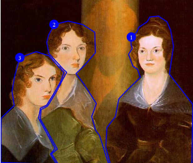 A screen capture of the image map as rendered in Oxygen Editor, showing the three defined areas